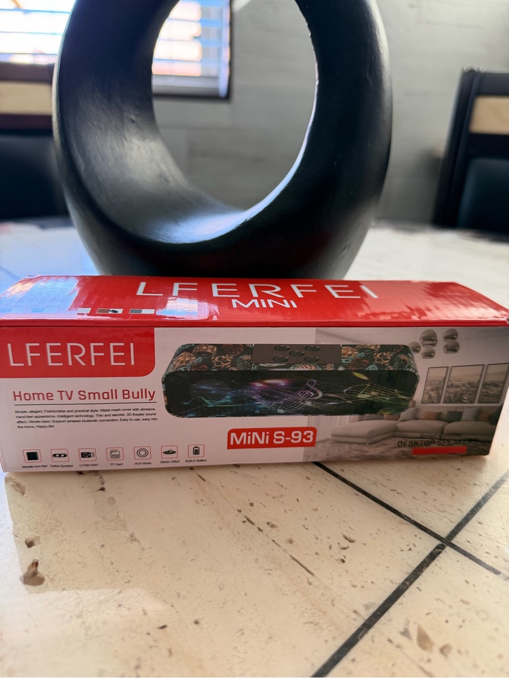 LEERFEI Mini S-93 Portable Speaker - Red/White Box